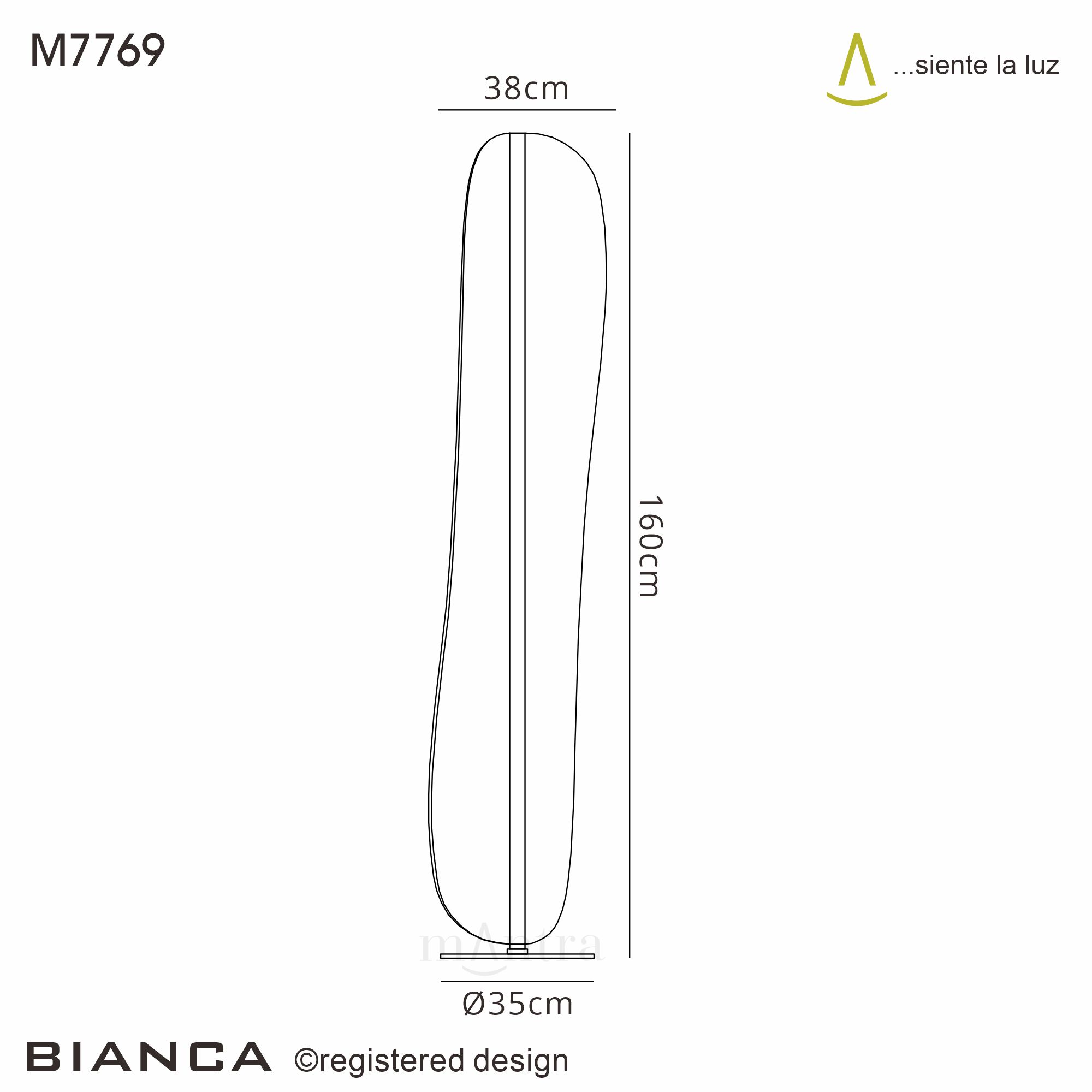 M7769  Bianca 160cm Floor Lamp 30W LED